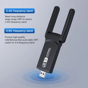 1200Mbps WIFI USB adapter 2.4/ 5GHz Wireless USB3.0 PC Network Card USB Dongle - Picture 1 of 9