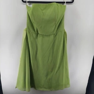 jessica mcclintock strapless dress women size 12 green back zip party event - Picture 1 of 10