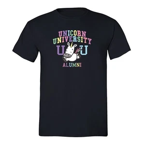 Unicorn University Alumni Rainbow tshirt Magic Dab Colorful T-Shirt Pony Tee - Picture 1 of 2