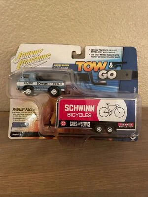 1965 DODGE A-100 V/B SCHWINN ENCLOSED TRAILER TOW & GO JOHNNY LIGHTNING 2023 - Image 1 of 4