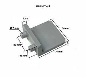 Rolladen Anschlagwinkel Anschlagstopfen Endpunkt Stopper Anschlag Winkel (Typ 2) - Bild 1 von 4