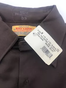 Camisa de Trabajo BIG YANK Mediana Marrón EE. UU. De Colección LS Mecánica NUEVO CON ETIQUETAS Deadstock Para Hombre - Imagen 1 de 7