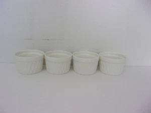4 Samantha Pynn Home White Porcelain Ramekins - Picture 1 of 4