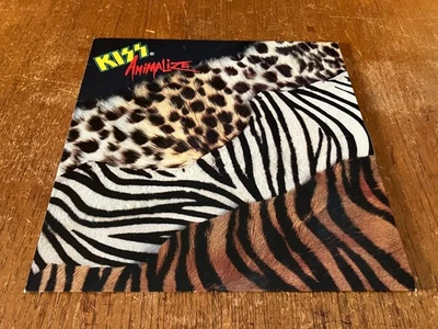 KISS Animalize LP Vinyl 1984 Dutch 1st Press Bruce Kulick Eric Carr White Tiger - Image 1 of 4