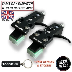 2 x Technics Headshell With AT-95E Cartridge & Replacement Stylus + FREE GIFTS - Picture 1 of 12