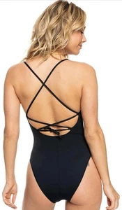ROXY One 1 Piece Swimsuit Beach Classics Womens Size XL Black NWT - Picture 1 of 3