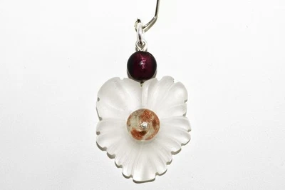 $395 .925 Sterling Silver 33.00CT Natural Murano Glass & Mixed Gems Pendant - Image 1 of 4