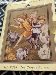 DMC THE CROCUS FAIRIES CICELY MARY BARKER X STITCH CHART REF PC24 Opened unused - Picture 1 of 7