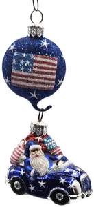 Patricia Breen Knightsbridge Santa Stateside Patriótico Árbol de Navidad Adorno - Imagen 1 de 13