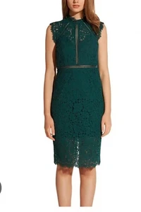 New Bardot size 10 Lace Panel Dress in Forest - Picture 1 of 5