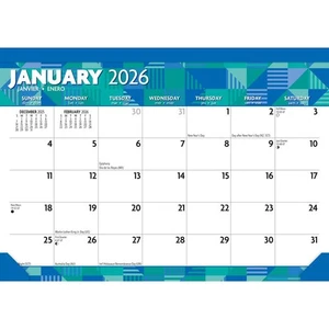 2026 Calendar Large Print Desk Pad, BrownTrout BT04323 - Picture 1 of 8