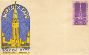 852 3c GOLDEN GATE EXPOSITION - Unknown cachet - Unserviced - Foto 1 di 2