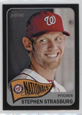 2014 Topps Heritage Black Border Stephen Strasburg #THC-470 - Image 1 of 2