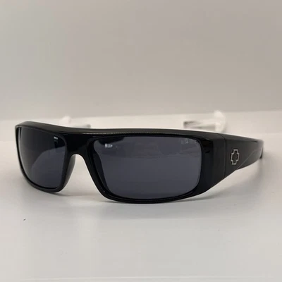 Gafas de sol Spy Optics Logan marco negro brillante hechas en Italia lentes rayadas Foto 1 de 4