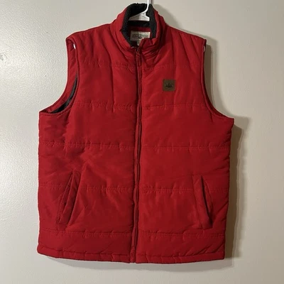 Field & Stream Mens Medium Puffer Vest Full Zip Red Outdoor Hunting Fishing Hike - Image 1 of 4