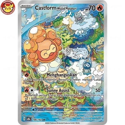 Castform Sunny Form SV8s 186/182 AR IR Paradise Dragona Pokemon Indonesia - Image 1 of 3