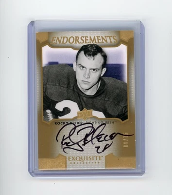 2011 Upper Deck Exquisite Collection Rocky Bleier Endorsements Auto /75 (G) - Image 1 of 2