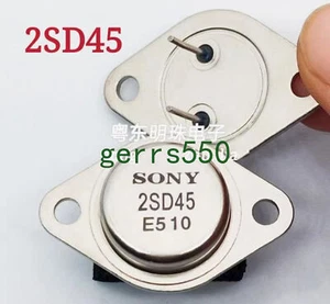 1 pcs New Sony 2SD45 gold-sealed transistor TO-3 iron cap triode - Picture 1 of 2