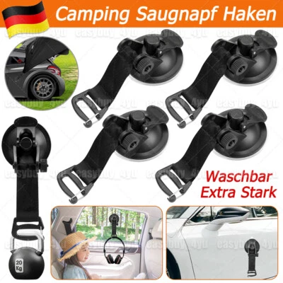 4 Stk Saughaken Saugnapf Anker Camping Saugnäpfe mit Haken Extra Stark bis 20KG - Bild 1 von 4