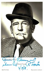 Rudolf Forster Original Signature Auf-Ufa- Card No. 9470