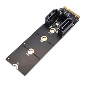 M.2 A+E Key To 2 Port SATA Extende Card M2 To Sata3.0 Expansion Key-A Key-E M.2 - Photo 1/6