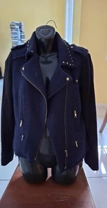 DOTTI Navy/Black Biker Jacket**Size 10** - Picture 1 of 5