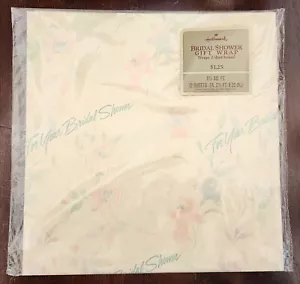 Papel de envolver regalo ducha nupcial vintage - 8 1/3 pies cuadrados - Paquete sin abrir - Imagen 1 de 6
