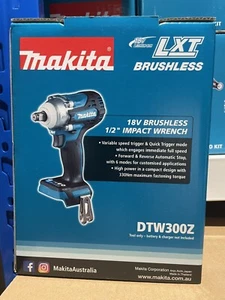 Makita DTW300Z 18V Brushless 1/2" Impact Wrench 330Nm torque BRAND NEW GENUINE - Picture 1 of 1