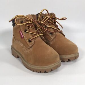 LEVI'S Toddler Boots 6 M Wheat/Brown Laced Up 556989-19B Kids Levis