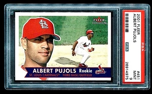 2001 ALBERT PUJOLS ROOKIE PSA 9 COME NUOVO #451 FLEER TRADIZIONE *SPLENDIDO / SPEDIZIONE GRATUITA - Foto 1 di 2