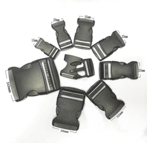 10 pz clip di ricambio per cintura fibbia in plastica sgancio rapido con diapositive - Foto 1 di 3