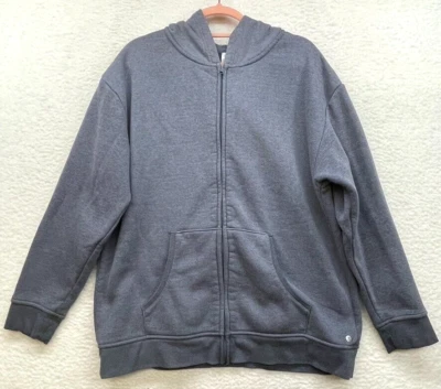 Danskin Sweatshirt Womens Extra Large Blue Fleece Zip Athleisure Workout Gym - Image 1 of 4