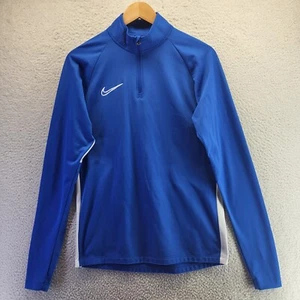 Nike 1/4 Zip Pullover Sweater Womens Small Blue Logo Running Light - Picture 1 of 18