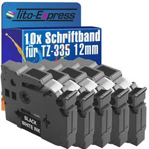 10x Schriftband für Brother TZe-335 P-Touch 1000 1000 BTS 1000 F 1005 BTS 1005 F - Bild 1 von 2