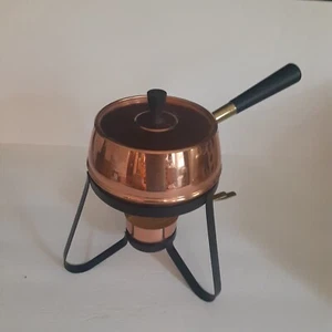 Set Fonduta Gilda Coppercraft Vintage Ottimo Decorazione o Uso Pratico 4pz - Foto 1 di 4