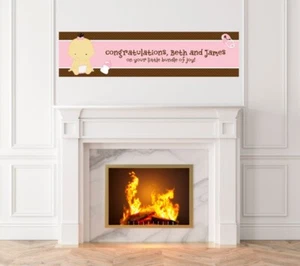 Baby Girl Asian - Baby Shower Printed Banner -Indoor Outdoor Baby Girl Banner - Picture 1 of 1