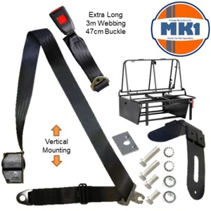 Mk1 Coche Clásico Partes 65 VW Camper T1 T2 T3 T4 T5 Rock & Rollo Cama Seat Belt - Imagen 1 de 1