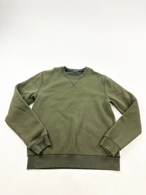Eddie Bauer Sweatshirt Mens Medium Olive Green Fleece Lined Ribbed Cuff & Hem - Image 1 of 4
