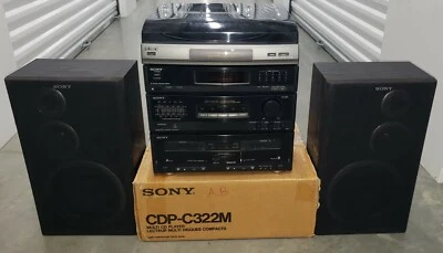  SONY LBT-D107. Dual Cassette. 5 Cd's And Record Player!! - Image 1 of 4