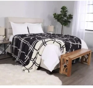 Life Comfort Reversible Sherpa Fleece Blanket, 98 X 92 New Packed Select Color - Picture 1 of 6
