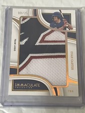 2023 Panini Immaculate Collection Evan Carter Jumbo  Sick Team Logo #’d 8/25