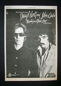 Hall & Oates Beauty On A Back Street 1977 Poster Type Advert, Promo Ad 2