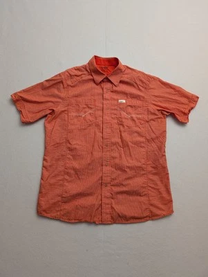 Camisa con botones Rocawear para hombre XL naranja a rayas manga corta ropa de calle occidental Foto 1 de 4