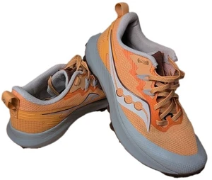 Talla 9 - Zapatilla deportiva Saucony Peregrine 14 para mujer lino/clavo usada en excelente estado naranja vegana - Imagen 1 de 9
