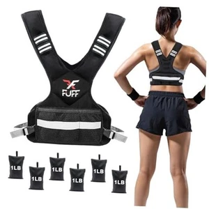 Adjustable Weighted Vest for Women & Men,4-10lb/11-20lb/20-32lb Vest with 6 - Picture 1 of 7