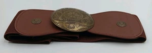 Women Wide Elastic Belt Western Buckle Stretch Waist Belt for Dress Large - Picture 1 of 5