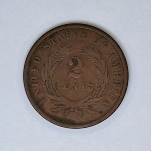 1864 Two Cent Piece Large Motto 2C Coin Nice Details #SA23 - Picture 1 of 3