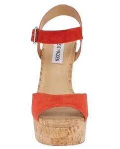Steve Madden Orange Suede Platforms Women's Size 9.5 - Picture 1 of 3