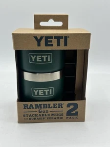 Yeti Rambler 6 oz Stapelbarer Becher Edelstahl SCHWARZWALDGRÜN Neu Camping - Bild 1 von 6