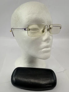 Cadre de lunettes vintage Lindberg Air titane sans monture 145 mm monture métal violet - Photo 1/21